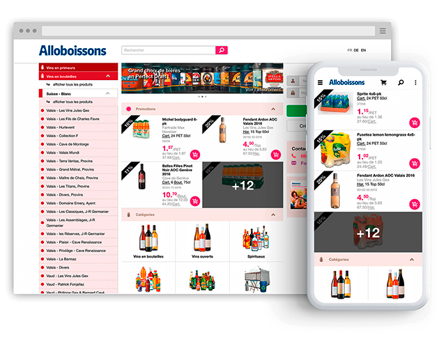 Site e-commerce Alloboissons